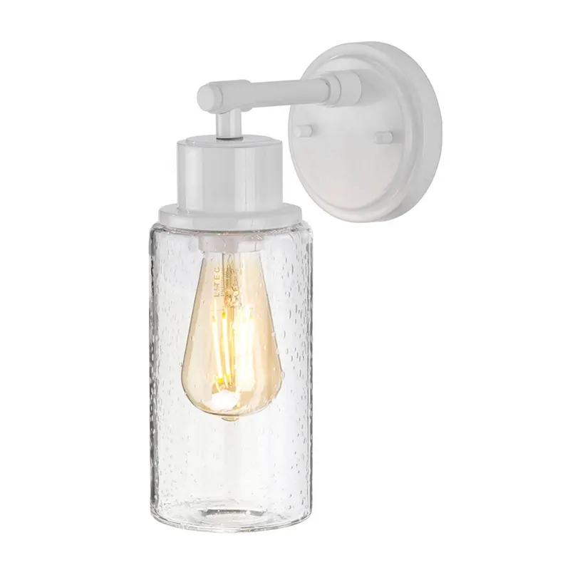 Lampa ścienna Morvah do łazienek w kolorze białym