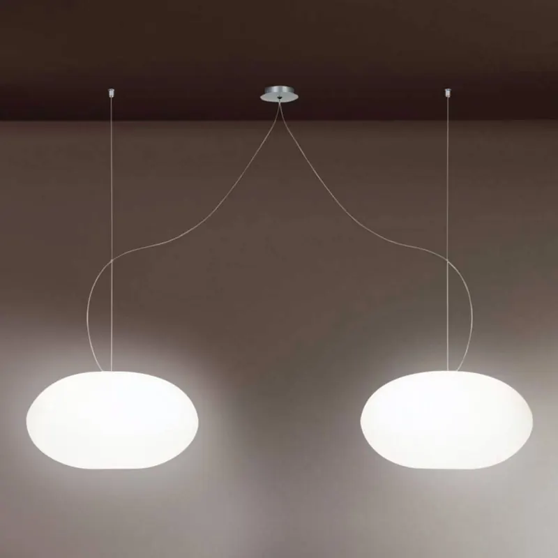 Designerska lampa wisząca AIH 28cm biała błysk
