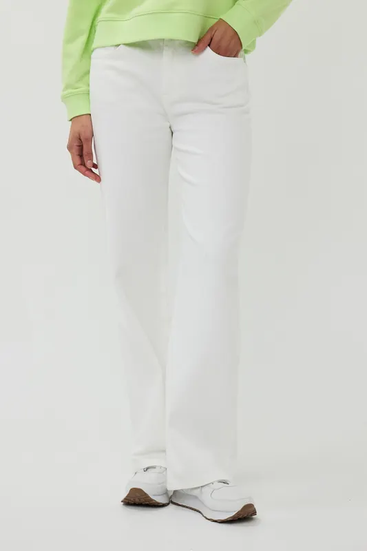 EsQualo Trousers Wide Leg Jeans Off White Maat: 36 | Wijde Broeken Outlet | Dames | Wit