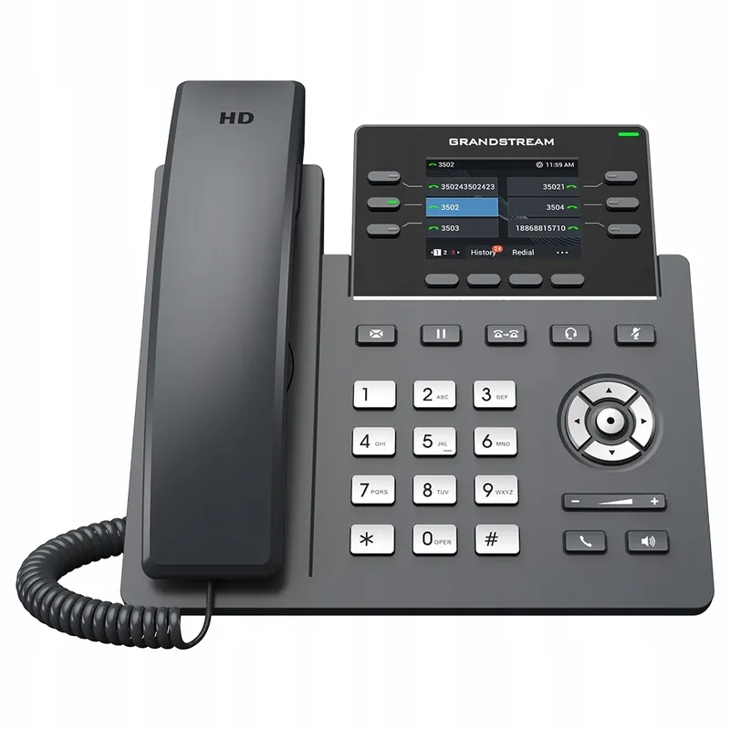 Grandstream GRP2613W Sip telefón, 2.8" Tft bar. displej, 4 Sip účty, 6…