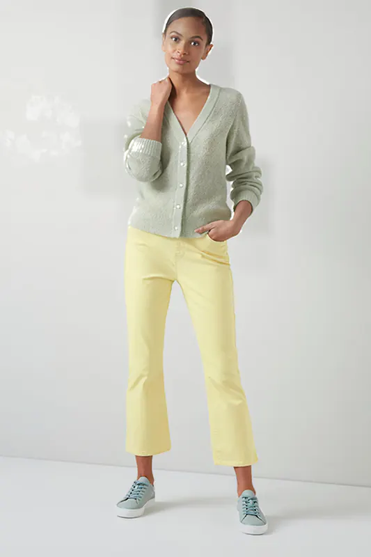 LK Bennett Lydia Flared Jeans Lemon Maat: 38 | Flared Jeans Outlet | Dames | Geel