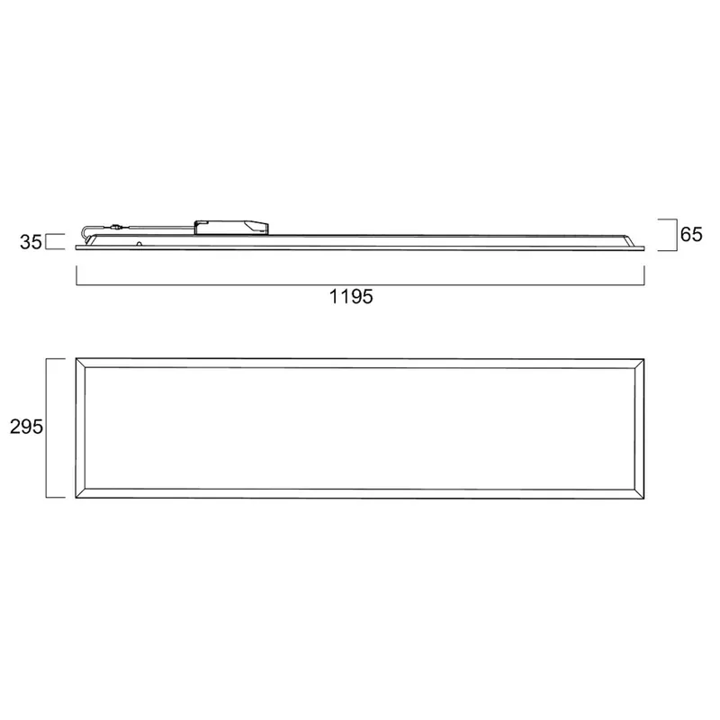 Panel LED do zabudowy QUANTUM, biały, 120 x 30 cm, DALI, 26 W, UGR19, IP54