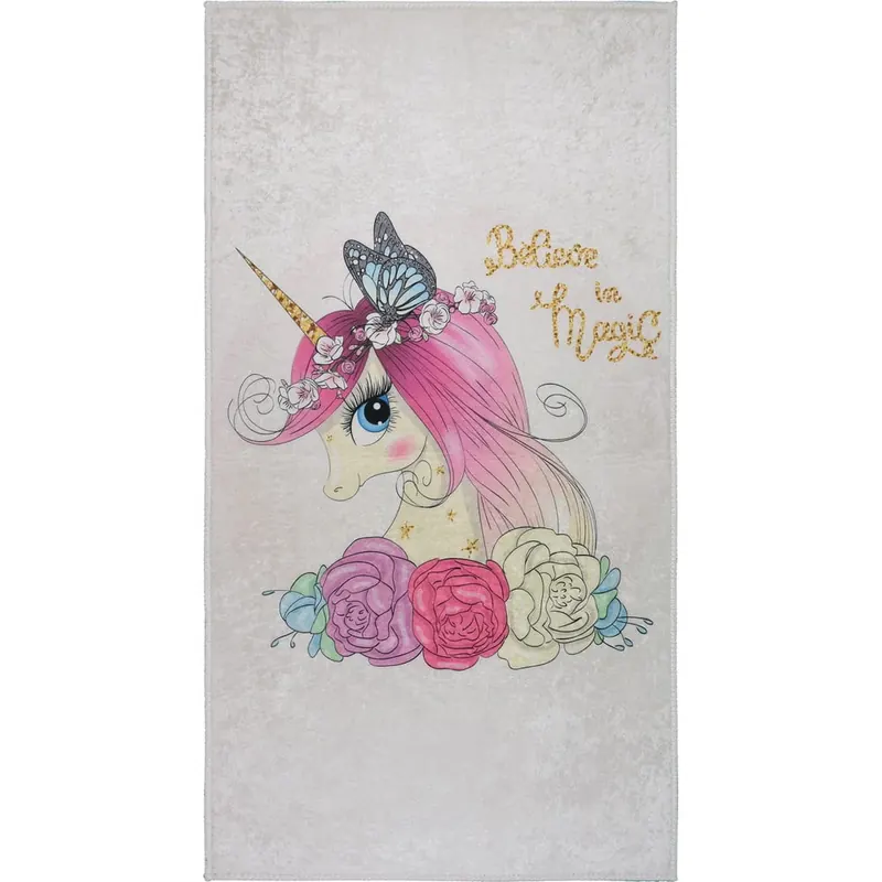 Dywan dziecięcy odpowiedni do prania w kolorze kości słoniowej 160x230 cm Cute Unicorn – Vitaus