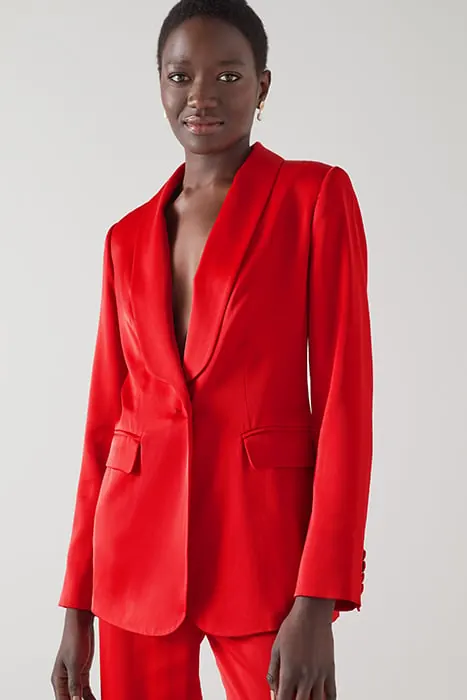 LK Bennett Jk Seydoux Shawl Collar Cherry Maat: 34 | Blazers Outlet | Dames