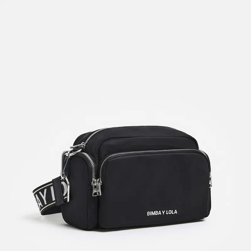Torebka listonoszka Pocket średnia nylon czarna
