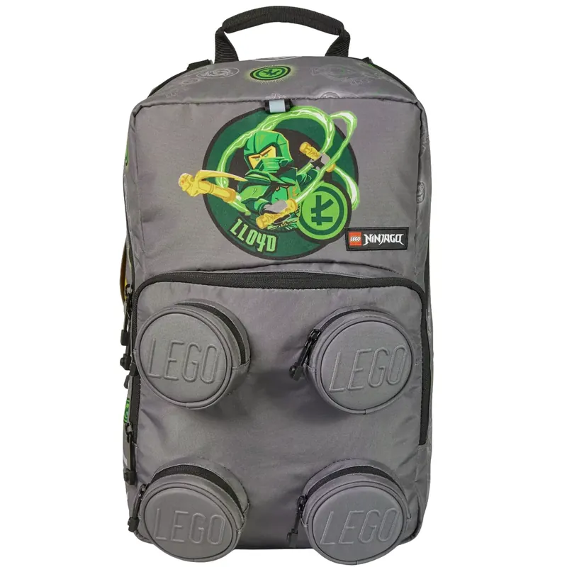 LEGO Ninjago Petersen School Backpack 20209-2501, Dla chłopca, Szare, plecaki, poliester, rozmiar: One size