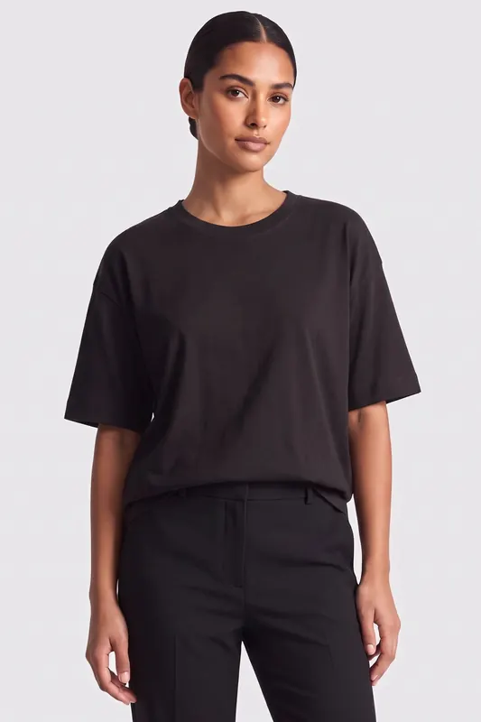 ARKET Novalee Jersey T-shirt Black Maat: S | Tops Outlet | Dames | Zwart