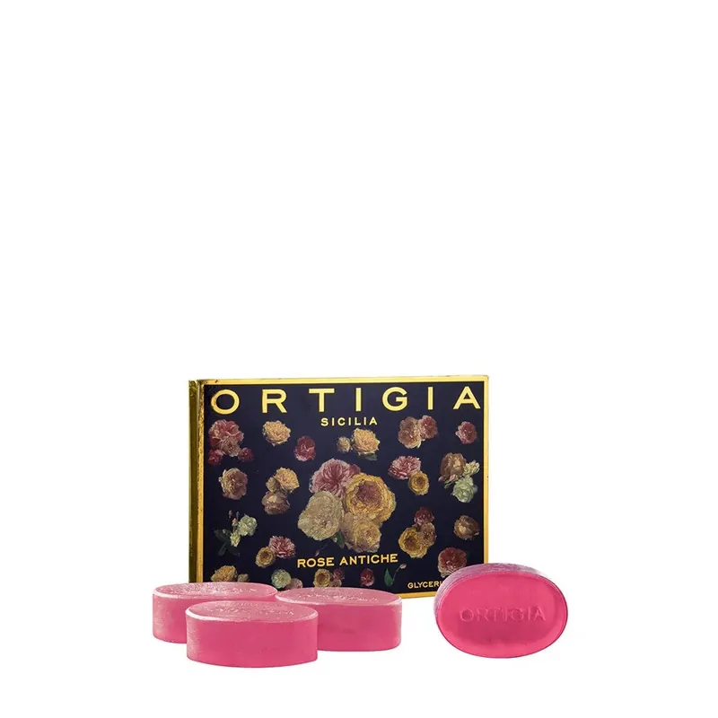 Ortigia Rose Antiche 4 x 100 g — Set Saponi alla Glicerina