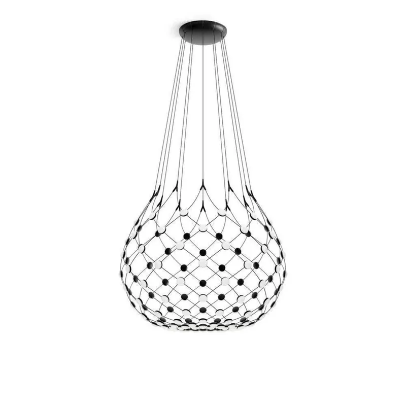Żyrandol wiszący Luceplan Mesh Wireless, Ø 100 cm, 5 m, Bluetooth