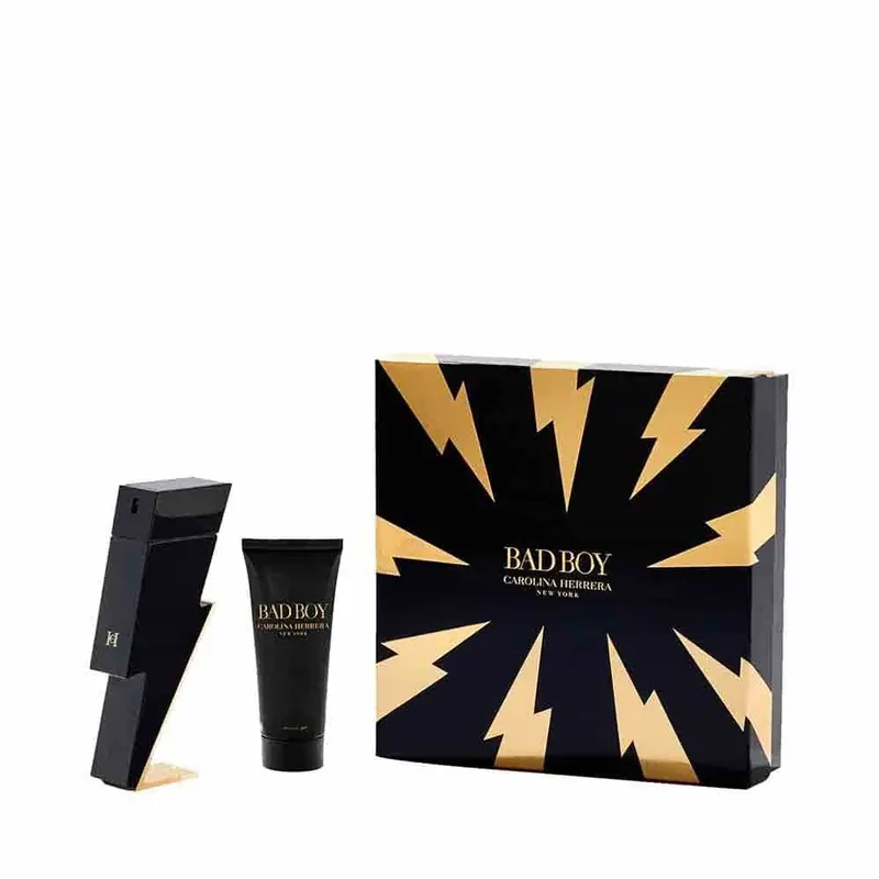Carolina herrera Zestaw Carolina Herrera: Bad Boy Shower Gel do wszystkich typów skóry 100 ml + Bad Boy Eau De Toilette dla mężczyzn 100 ml