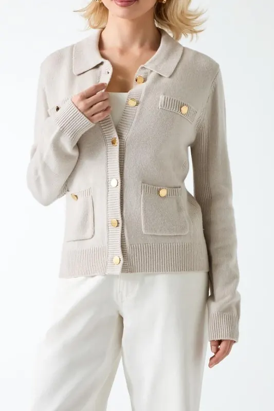 GUESS Afrah Ls Pockets Car Wind Cloud Maat: M | Sweaters Outlet | Dames | Ecru