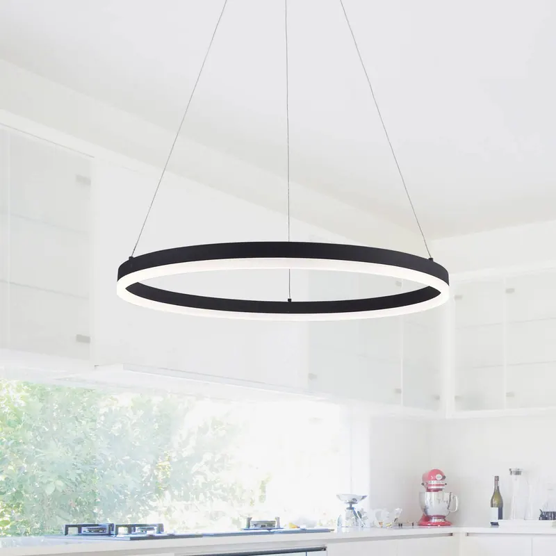 Żyrandol LED TITUS, antracyt, Ø 60 cm, metalowa, z funkcją Switchdim