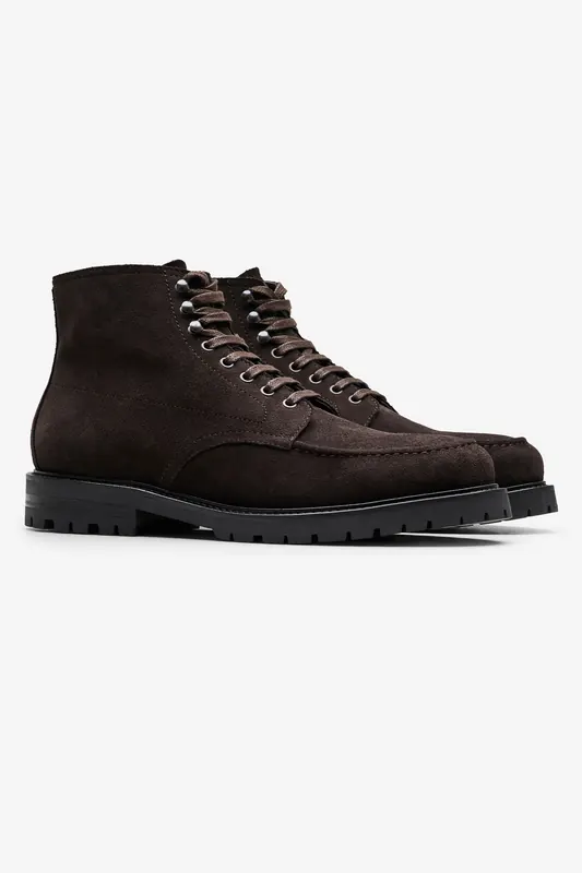 No Label Highlander Suede Dark Brown Maat: 44 | Laarzen Outlet | Heren | Bruin