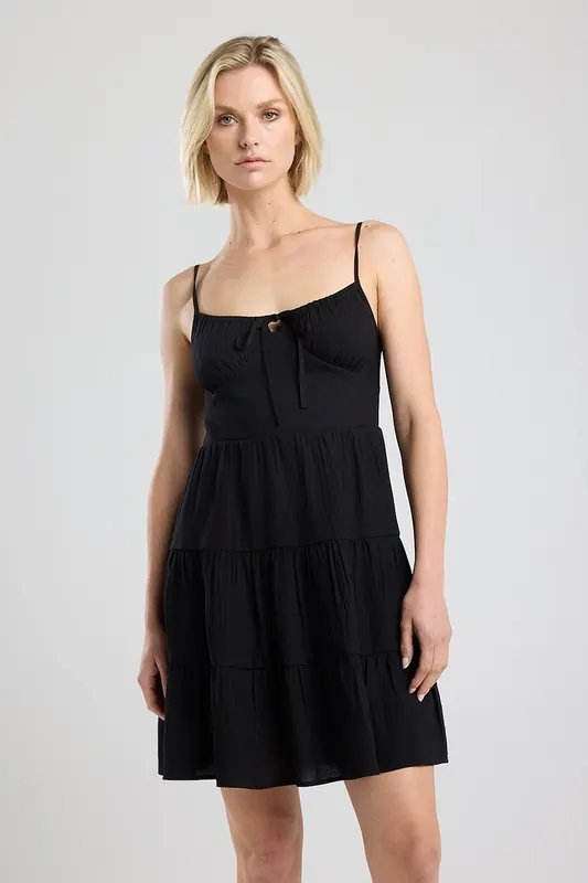 America Today Daisy Black Maat: XS | Mini Jurken Outlet | Dames | Zwart