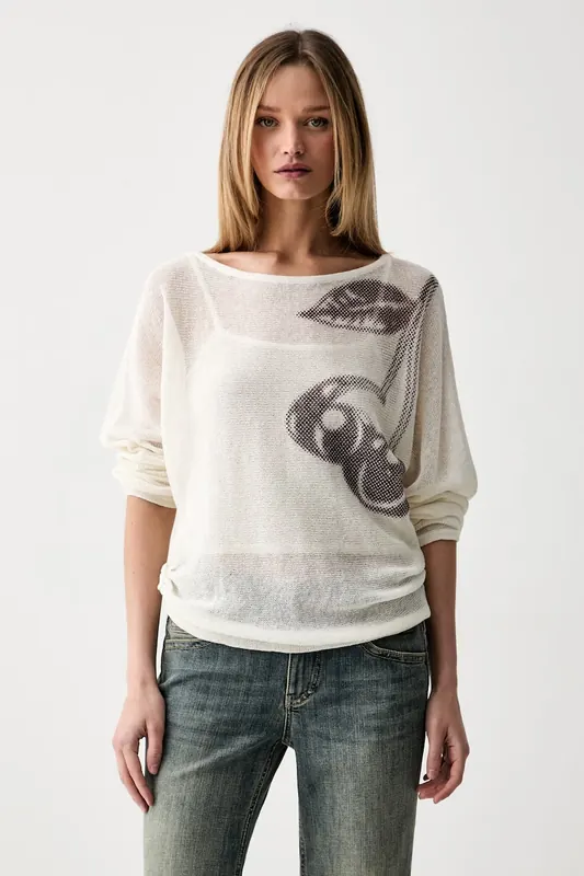 Miss Sixty sweter damski z lnem