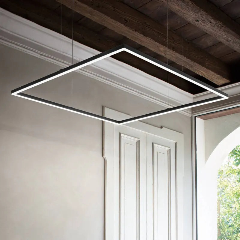 Ideal Lux LED-Pendel Oracle Slim 90 x 90 cm czarny 3000 K