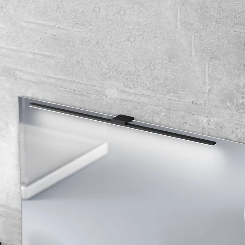 Oświetlenie lustra LED Triga IP44 czarne 80cm, 3000K