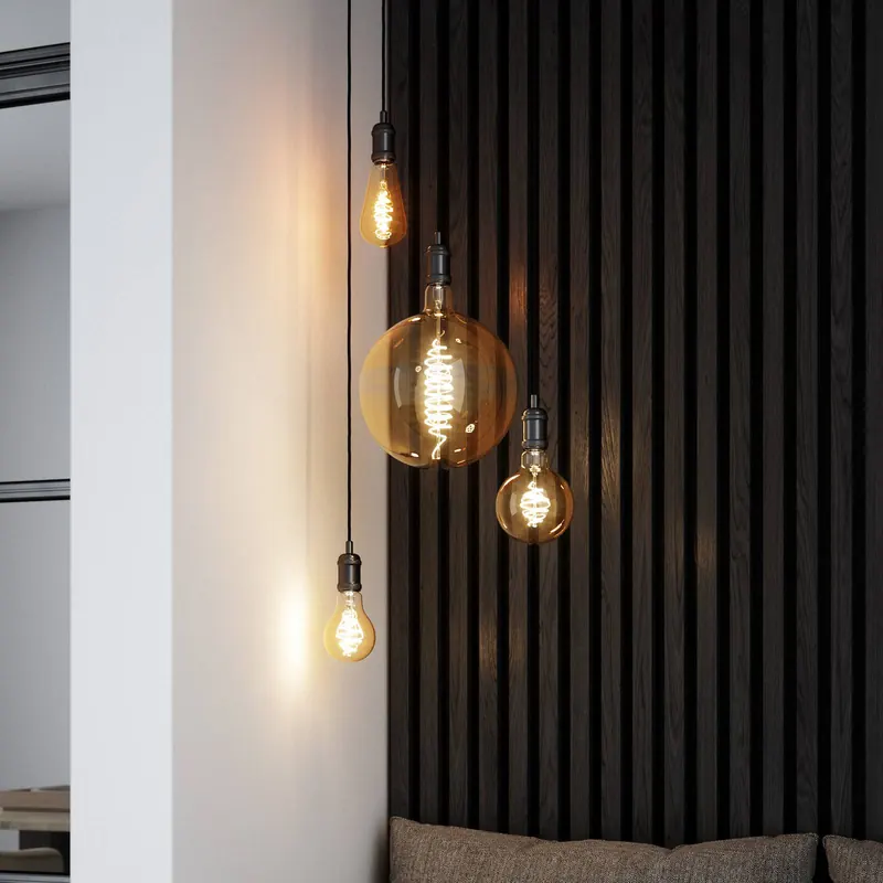 Filament LED E27 4,7W 2 200 K 360lm bursztyn