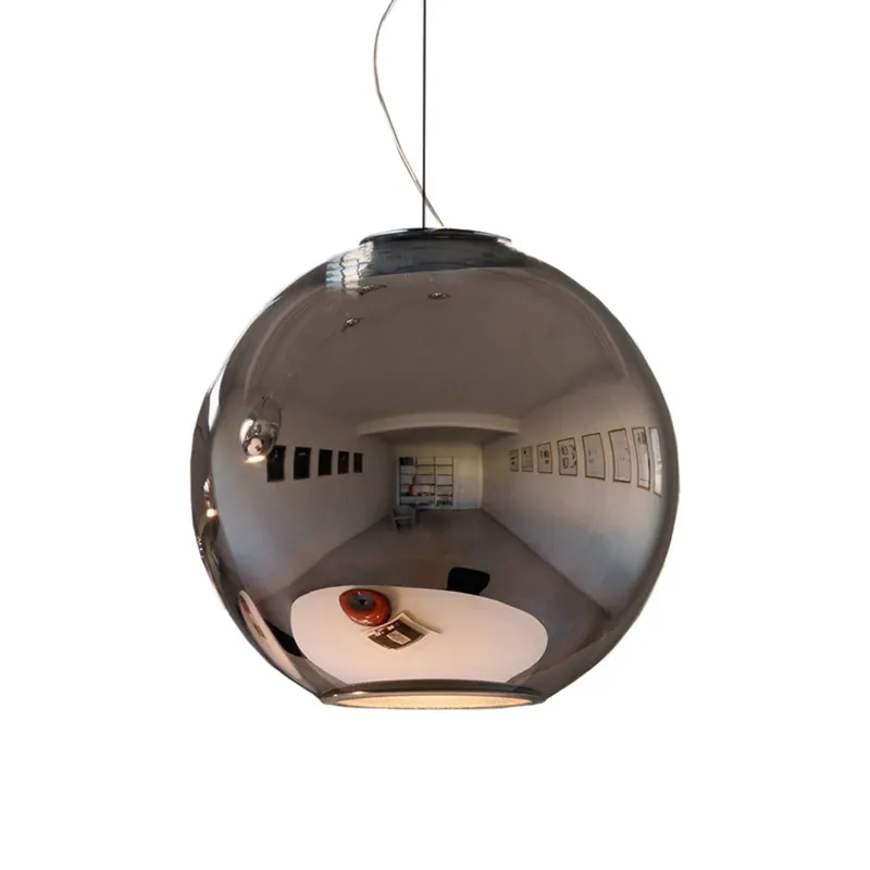Lustrzana lampa wisząca GLOBO DI LUCE - śr. 30 cm