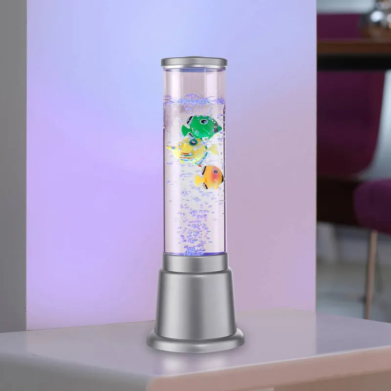 Kolumna wodna Ava z diodami LED i rybami, wysokość 36 cm