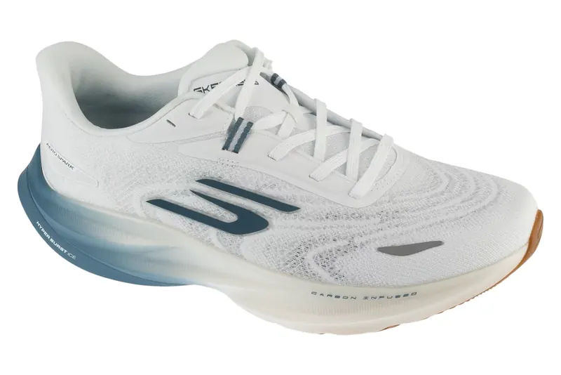 Skechers SKX Aero Spark 246200-WBL, Męskie, Białe, buty do biegania, przewiewna siateczka, rozmiar: 42,5