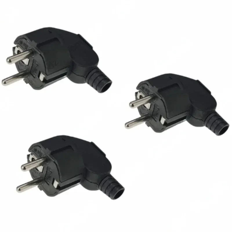 3 szt. Gniazdo EU Schuko 4,8 mm, wymienne i możliwość ponownego okablowania, 250 V 16 A IP44, złącze do przedłużacza zasilania