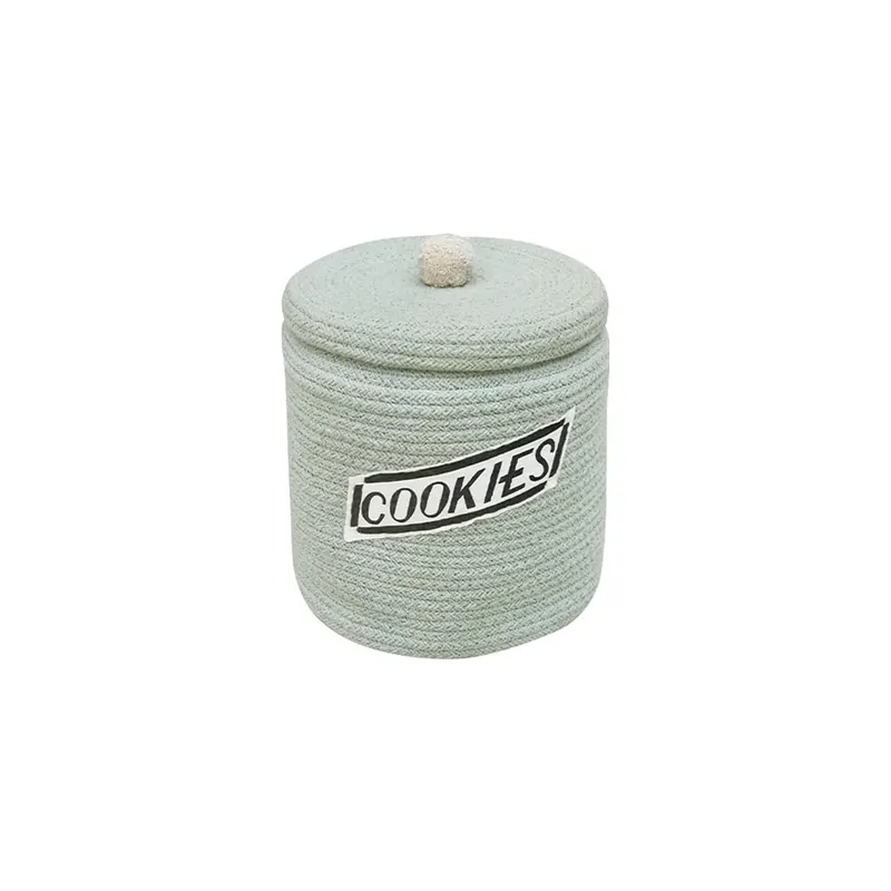 Jasnoniebieski tekstylny dziecięcy kosz na zabawki ø 20x26 cm Cookie Jar – Lorena Canals