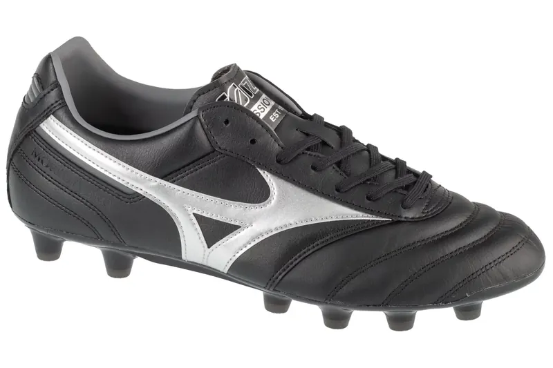 Mizuno Morelia II Pro FG P1GA241303, Męskie, Czarne, buty piłkarskie - korki, skóra licowa, rozmiar: 42