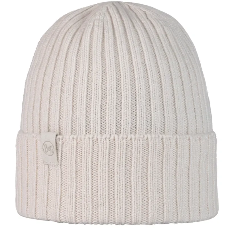 Buff Norval Knitted Hat Beanie 1242427981000, Unisex, Beżowe, czapki, Merino, rozmiar: One size