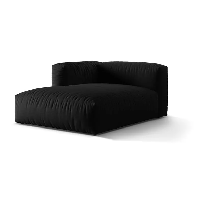 Czarny moduł sofy (lewostronny) Martina – Micadoni Home