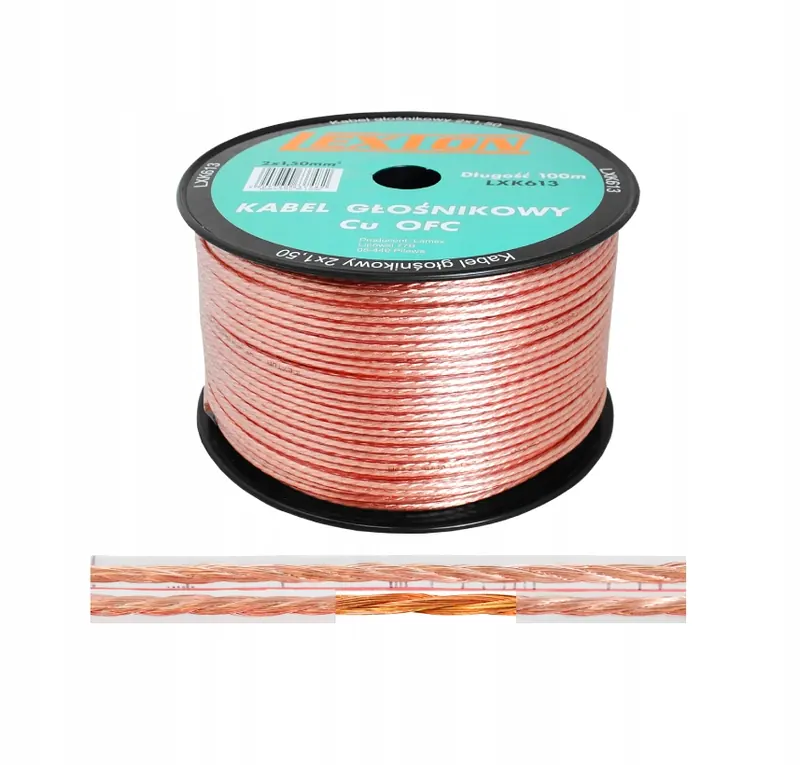 Reproduktorový Kabel Lexton 2x1,5 mm2 Čistá Meď Cu Ofc Rolka 100M