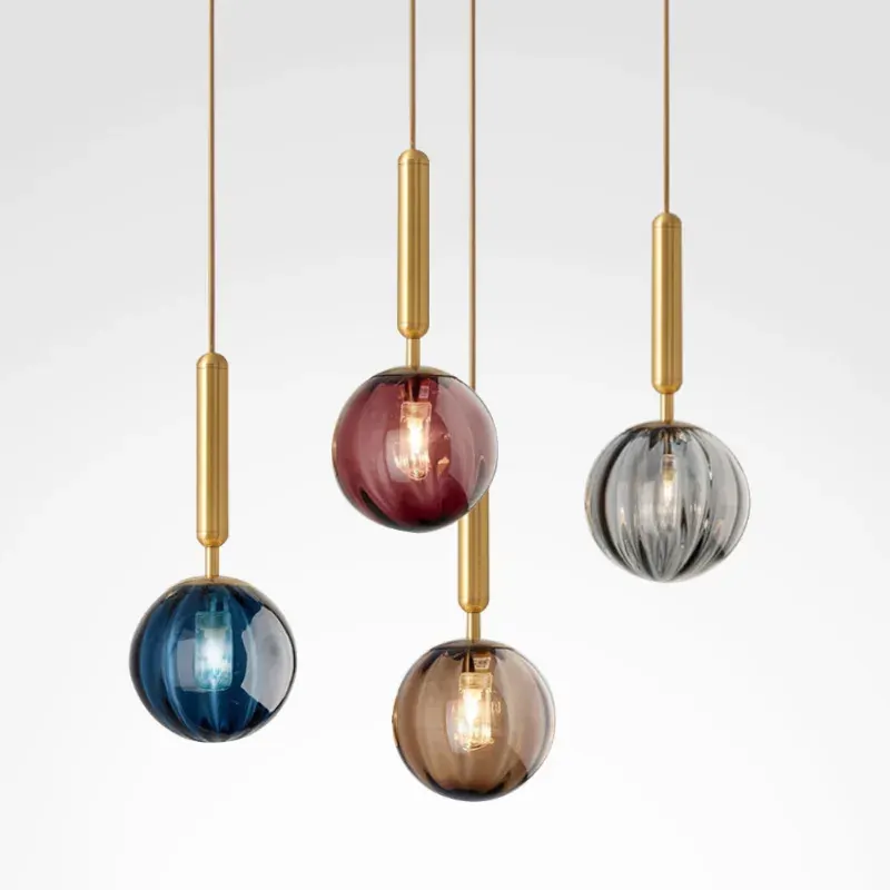 Nowoczesny szklany lampa wisząca Led oświetlenie wiszące skandynawska minimalistyczna restauracja/Bar wystrój sypialni oprawa światło wiszące