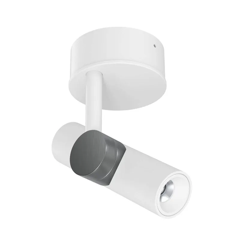 Reflektor sufitowy LED Goose, biały/niklowy, aluminium, 2 700 K
