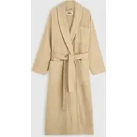 Tekla Unisex Classic Bathrobe Sienna Maat: XXL | Badjassen Outlet | Unisex | Beige