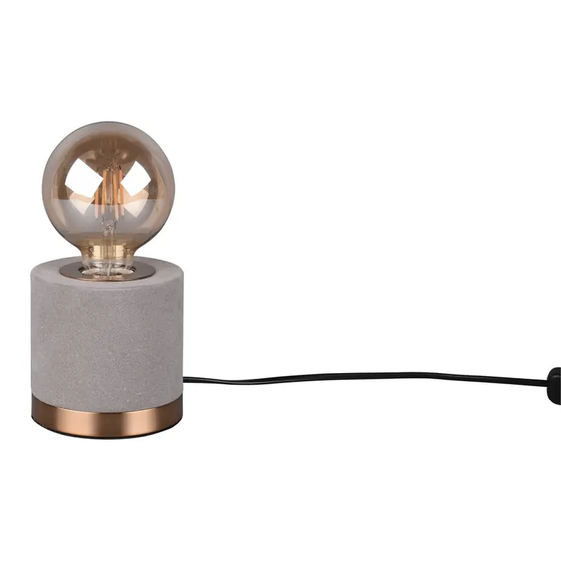 Szara aksamitna lampa stołowa (wysokość 11 cm) Judy – Reality