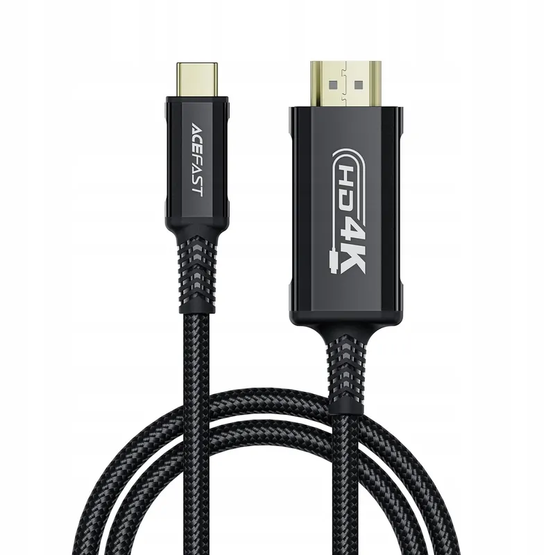 Kabel Acefast C1 wideo Usb- C Hdmi 4K 60Hz Hdr 1. 8m czarny Acefast