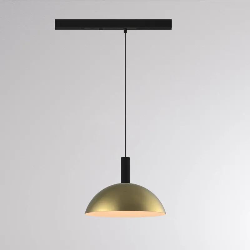 Lampa wisząca na szynie LED LORA II, mosiężna, Ø 24 cm, 40°, CCT, 3-fazowa