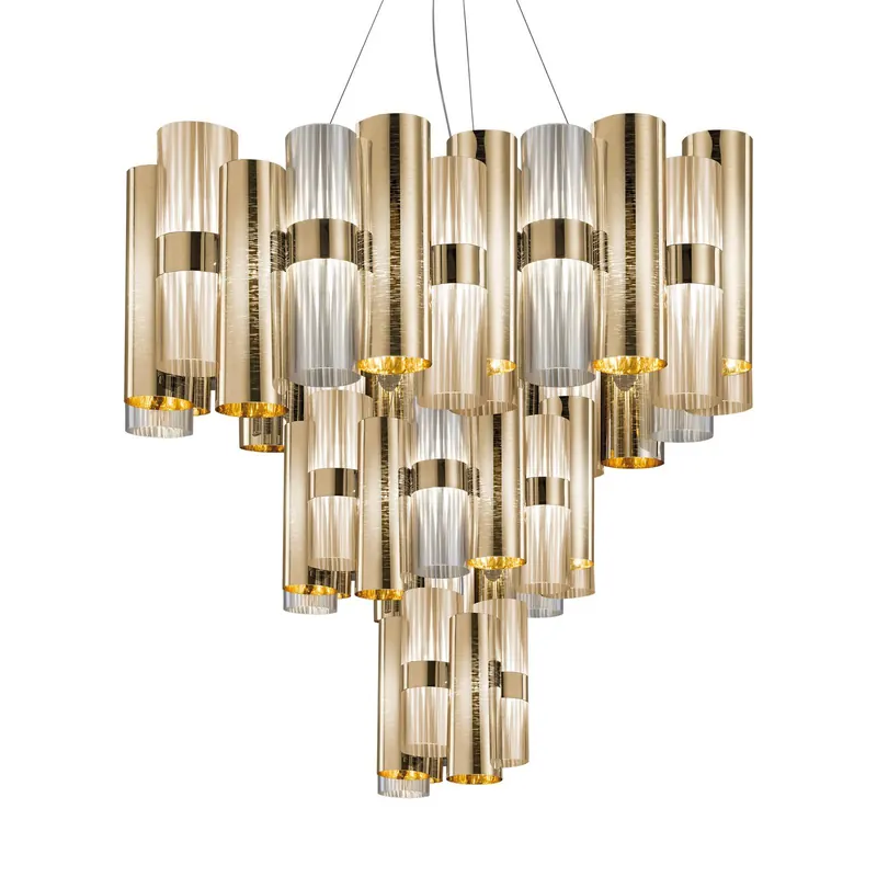 Slamp La Lollo XL lampa wisząca LED, Ø80cm, złota