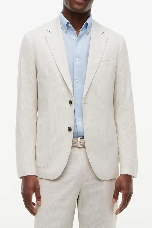 Tommy Hilfiger Dc Dobby Texture Blazer Sandalwood Maat: 48 | Blazers Outlet | Heren | Beige