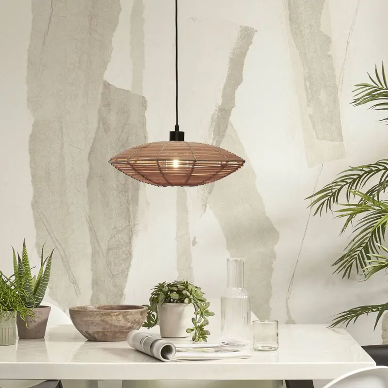 Lampa wisząca Good &amp; Mojo Tanami, Natur, Ø 40 cm