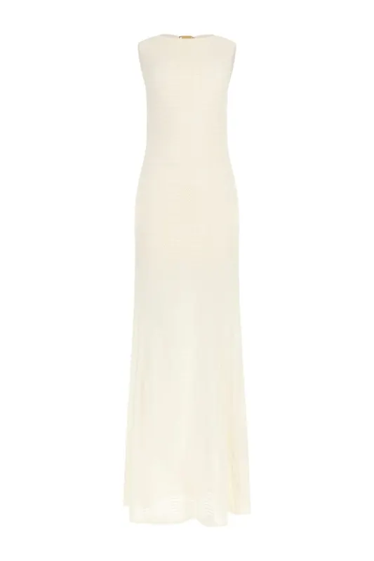 GUESS Marciano By  Emma Sl Long Sweater Dress Sandy Shore Maat: 44 | Maxi Jurken Outlet | Dames | Wit