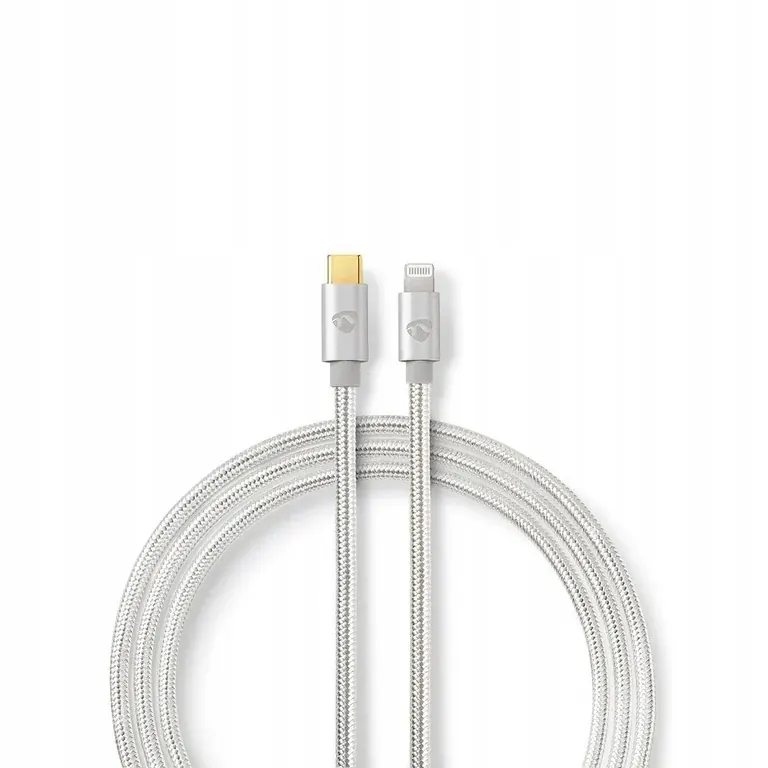 Kabel Nedis Usb typ C Apple Lightning 2 m srebrny