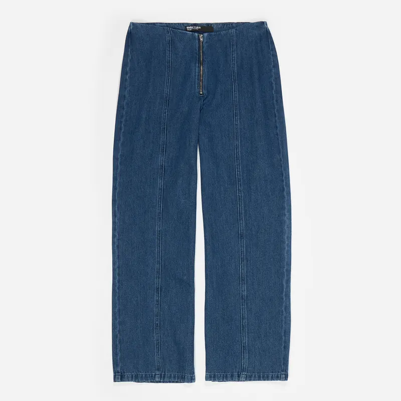 Spodnie proste denim niebieskie
