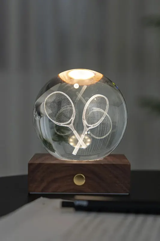 Gingko Design lampa bezprzewodowa led Amber Crystal Light
