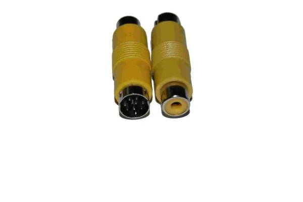 Adapter composite video gniazdo RCA/wtyk mini din 8 pinów.