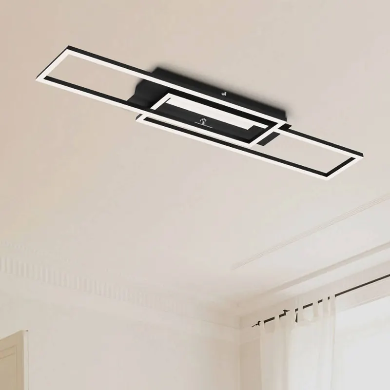Lampa sufitowa LED Frame Mid, 3 000 K, czarna