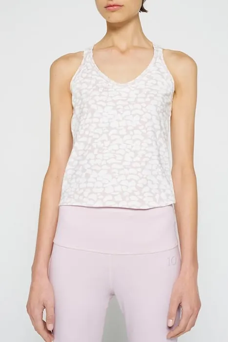 10DAYS Wrapper Leopard Pale Lilac Maat: XXS | Mouwloze Tops Outlet | Dames | Paars