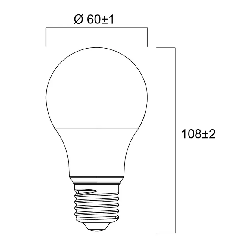 Żarówka LED ToLEDo GLS, E27, 4 W, model A60, matowa, 6500 K