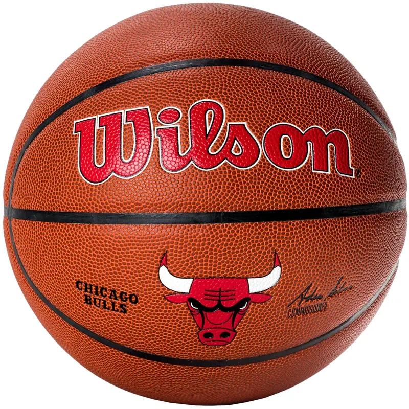 Wilson Team Alliance Chicago Bulls Ball WTB3100XBCHI, Unisex, Brązowe, piłki do koszykówki, Skóra kompozytowa, rozmiar: 7
