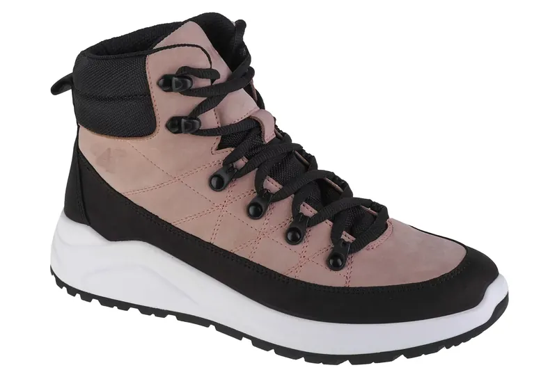 4F Women's City Trek OBDH252-56S, Damskie, Różowe, trzewiki, nubuk, rozmiar: 37